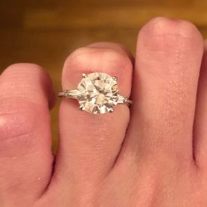 Cubic zirconia ring.